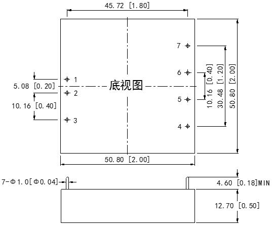 DC-DC鐵路(lù)電源模塊WDT50系列(50W)